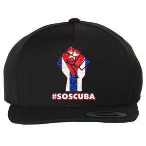 SOS Cuba Protest Fist Flag #SOSCUBA Wool Snapback Cap