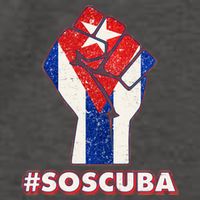 SOS Cuba Protest Fist Flag #SOSCUBA Vector Backpack