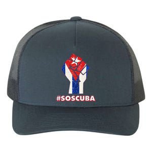 SOS Cuba Protest Fist Flag #SOSCUBA Yupoong Adult 5-Panel Trucker Hat