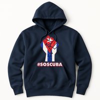 SOS Cuba Protest Fist Flag #SOSCUBA Hoodie