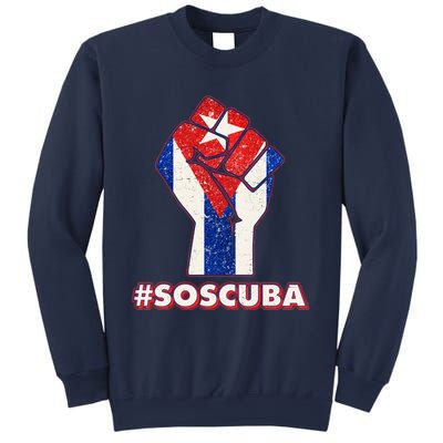 SOS Cuba Protest Fist Flag #SOSCUBA Sweatshirt