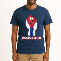SOS Cuba Protest Fist Flag #SOSCUBA Tall T-Shirt