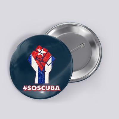SOS Cuba Protest Fist Flag #SOSCUBA Button