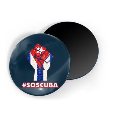 SOS Cuba Protest Fist Flag #SOSCUBA Magnet