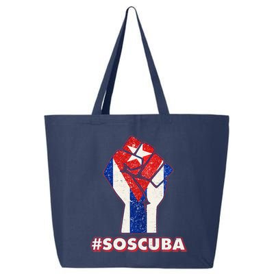 SOS Cuba Protest Fist Flag #SOSCUBA 25L Jumbo Tote