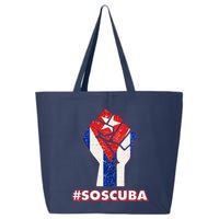 SOS Cuba Protest Fist Flag #SOSCUBA 25L Jumbo Tote