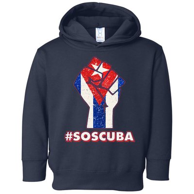 SOS Cuba Protest Fist Flag #SOSCUBA Toddler Hoodie