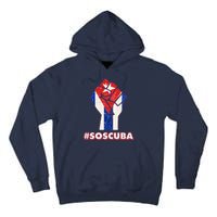 SOS Cuba Protest Fist Flag #SOSCUBA Tall Hoodie