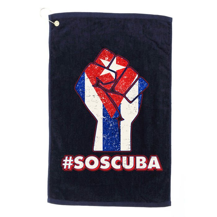 SOS Cuba Protest Fist Flag #SOSCUBA Golf Towel