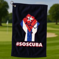 SOS Cuba Protest Fist Flag #SOSCUBA Golf Towel