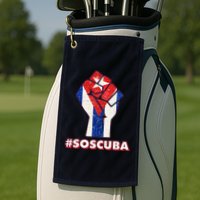SOS Cuba Protest Fist Flag #SOSCUBA Golf Towel