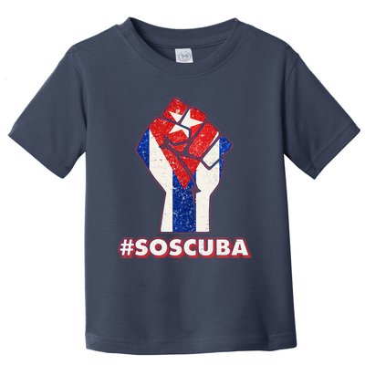 SOS Cuba Protest Fist Flag #SOSCUBA Toddler T-Shirt