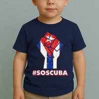 SOS Cuba Protest Fist Flag #SOSCUBA Toddler T-Shirt