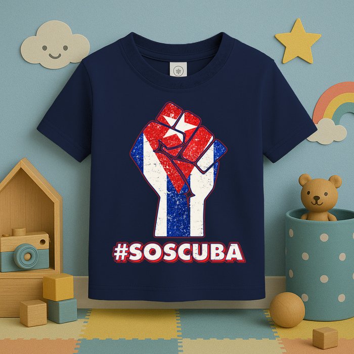 SOS Cuba Protest Fist Flag #SOSCUBA Toddler T-Shirt