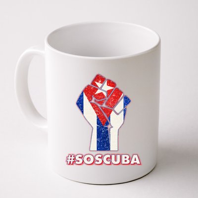 SOS Cuba Protest Fist Flag #SOSCUBA Coffee Mug