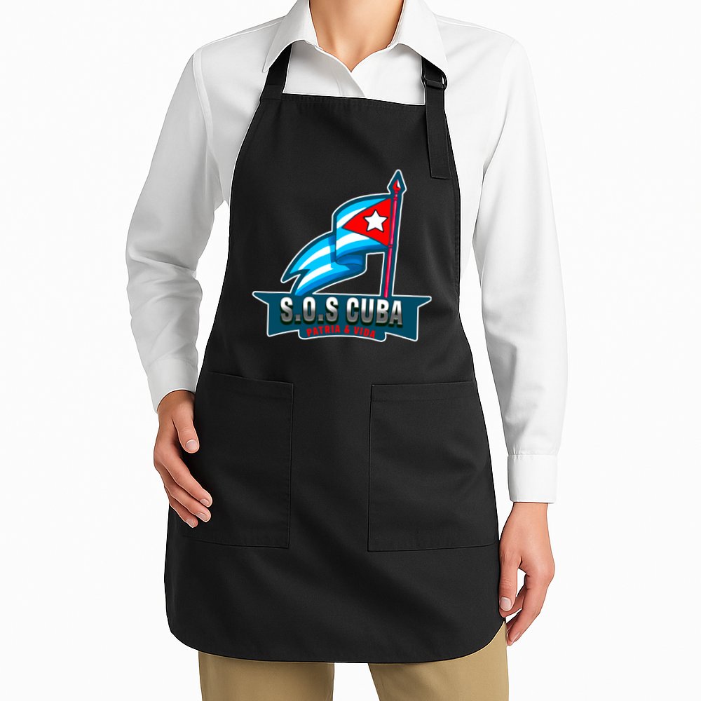 SOS Cuba Viva Cuba Libre Cubanos Bandera Cubana Apron