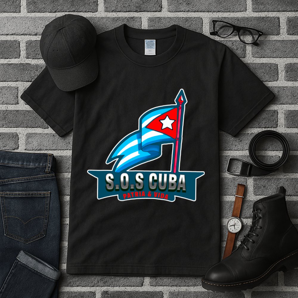 SOS Cuba Viva Cuba Libre Cubanos Bandera Cubana Tall T-Shirt