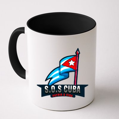 SOS Cuba Viva Cuba Libre Cubanos Bandera Cubana Mug