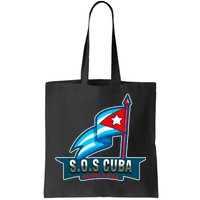 SOS Cuba Viva Cuba Libre Cubanos Bandera Cubana Tote Bag