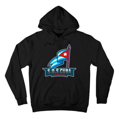 SOS Cuba Viva Cuba Libre Cubanos Bandera Cubana Tall Hoodie