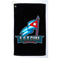 SOS Cuba Viva Cuba Libre Cubanos Bandera Cubana Golf Towel