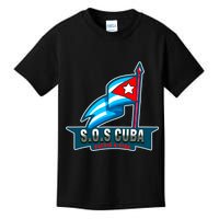 SOS Cuba Viva Cuba Libre Cubanos Bandera Cubana Kids T-Shirt