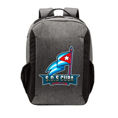 SOS Cuba Viva Cuba Libre Cubanos Bandera Cubana Vector Backpack