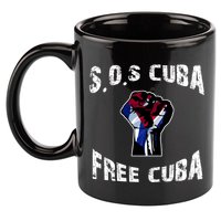 SOS Free Cuba 11oz C Handle Ceramic Mug