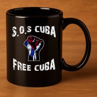 SOS Free Cuba 11oz C Handle Ceramic Mug