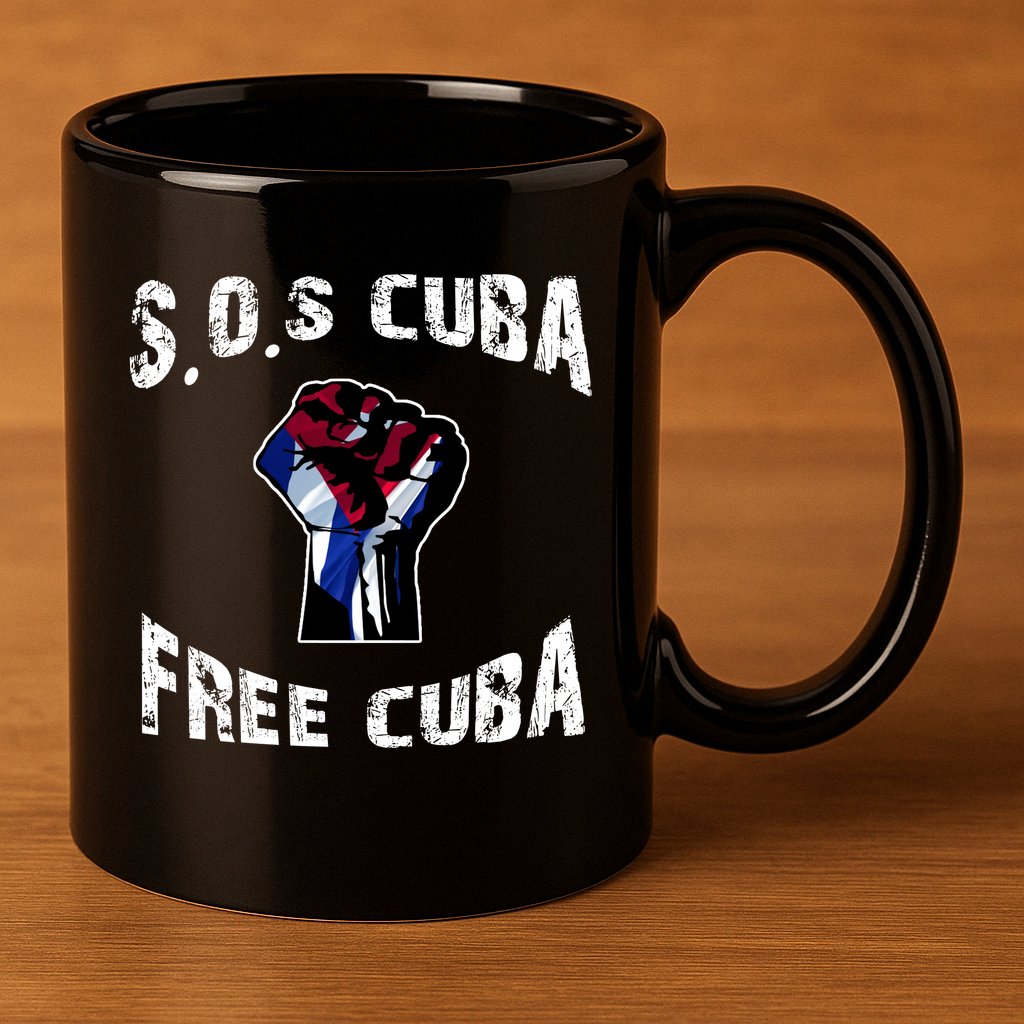 SOS Free Cuba 11oz C Handle Ceramic Mug