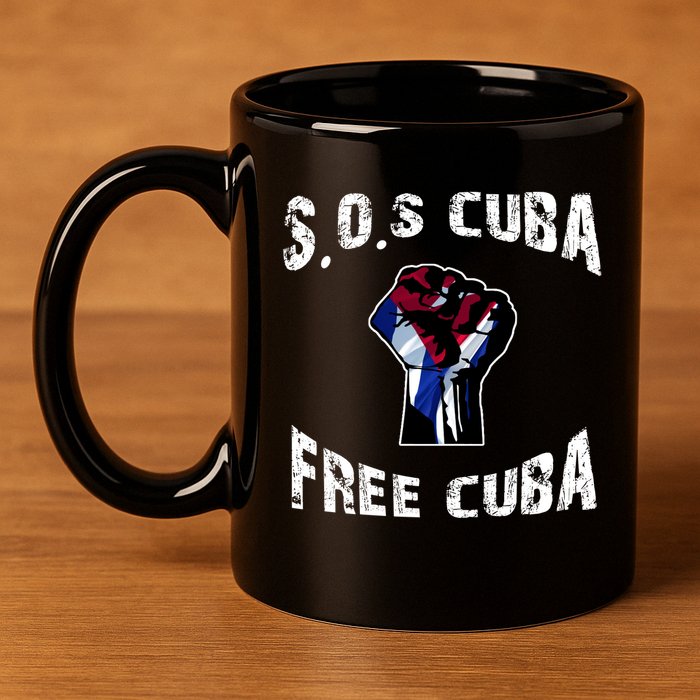 SOS Free Cuba 11oz C Handle Ceramic Mug