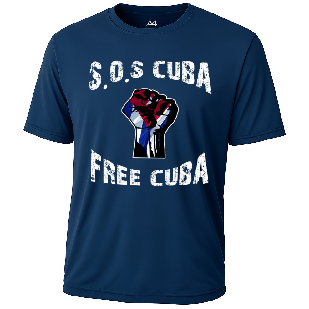 SOS Free Cuba Cooling Performance Crew T-Shirt