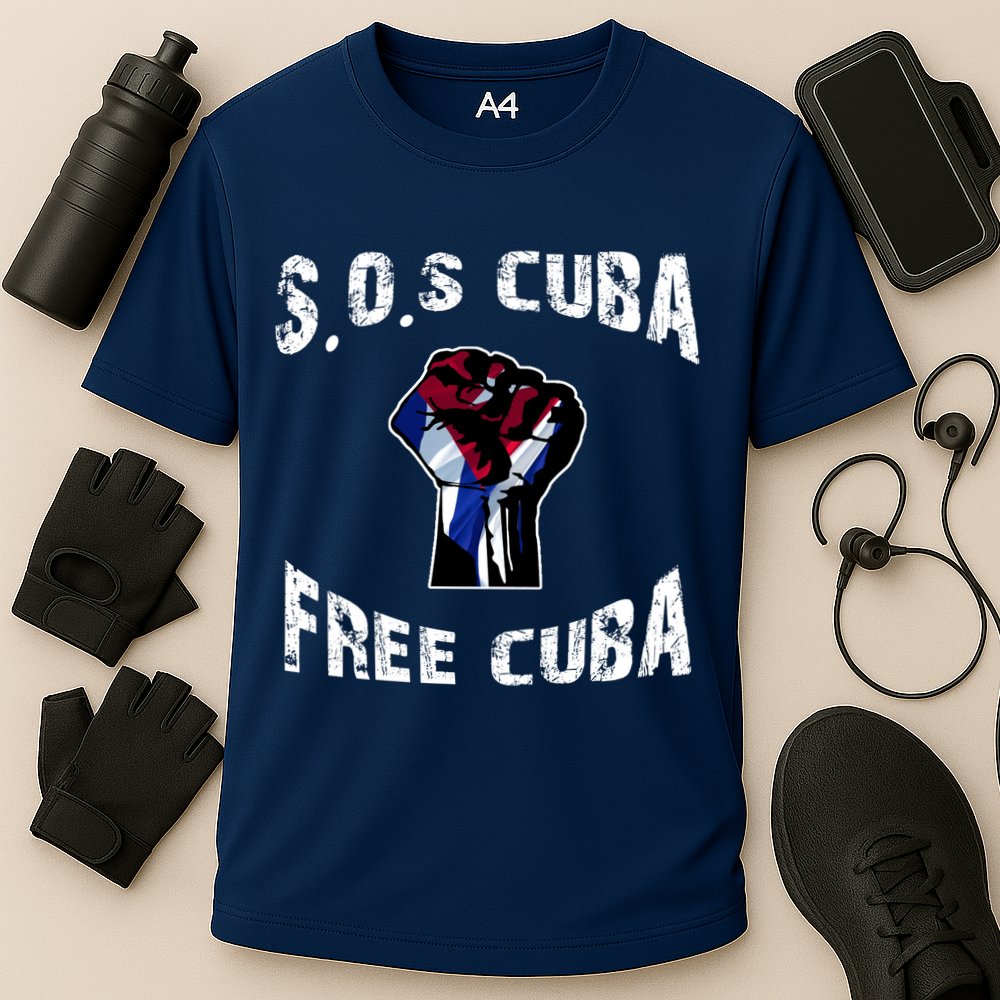 SOS Free Cuba Cooling Performance Crew T-Shirt