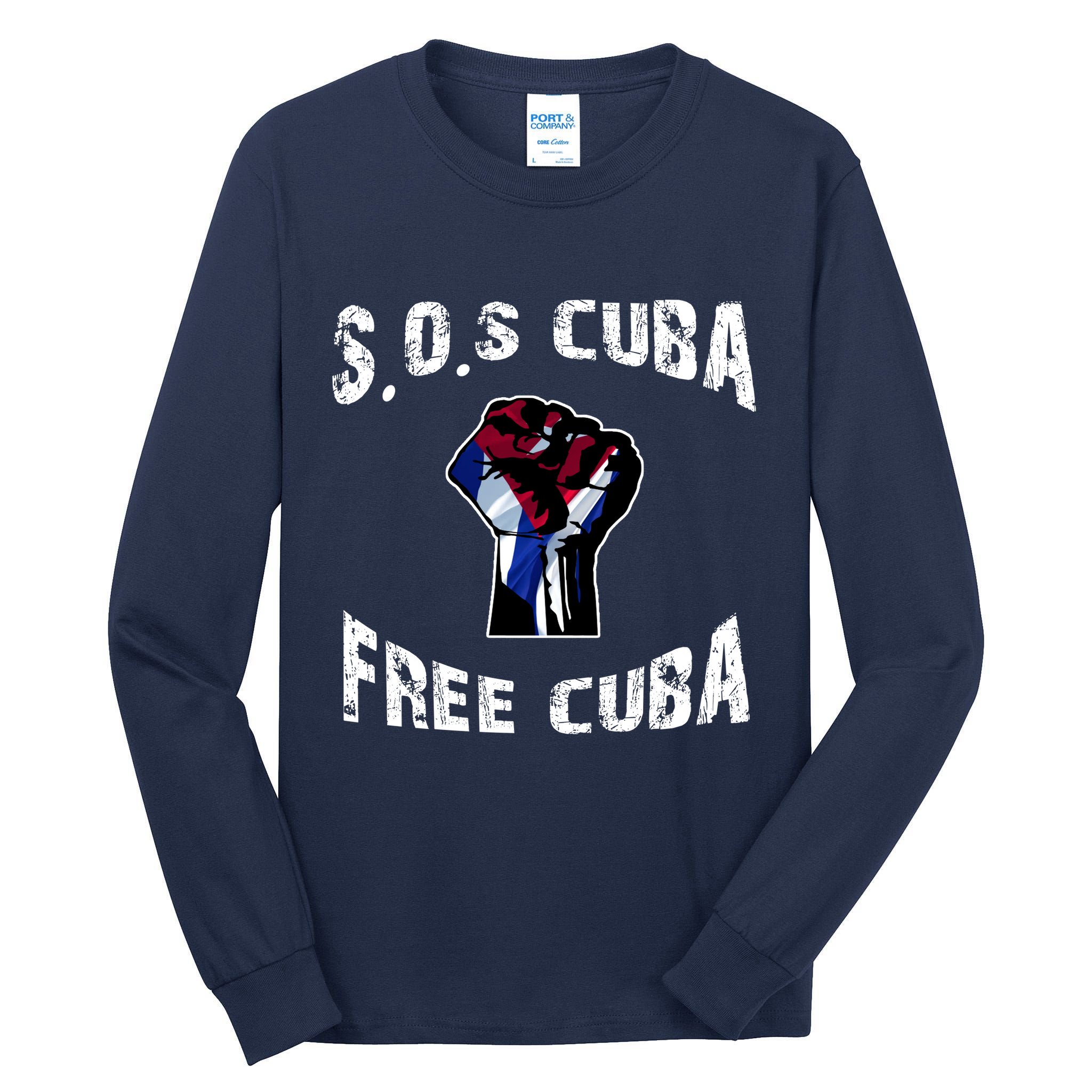 SOS Free Cuba Tall Long Sleeve T-Shirt