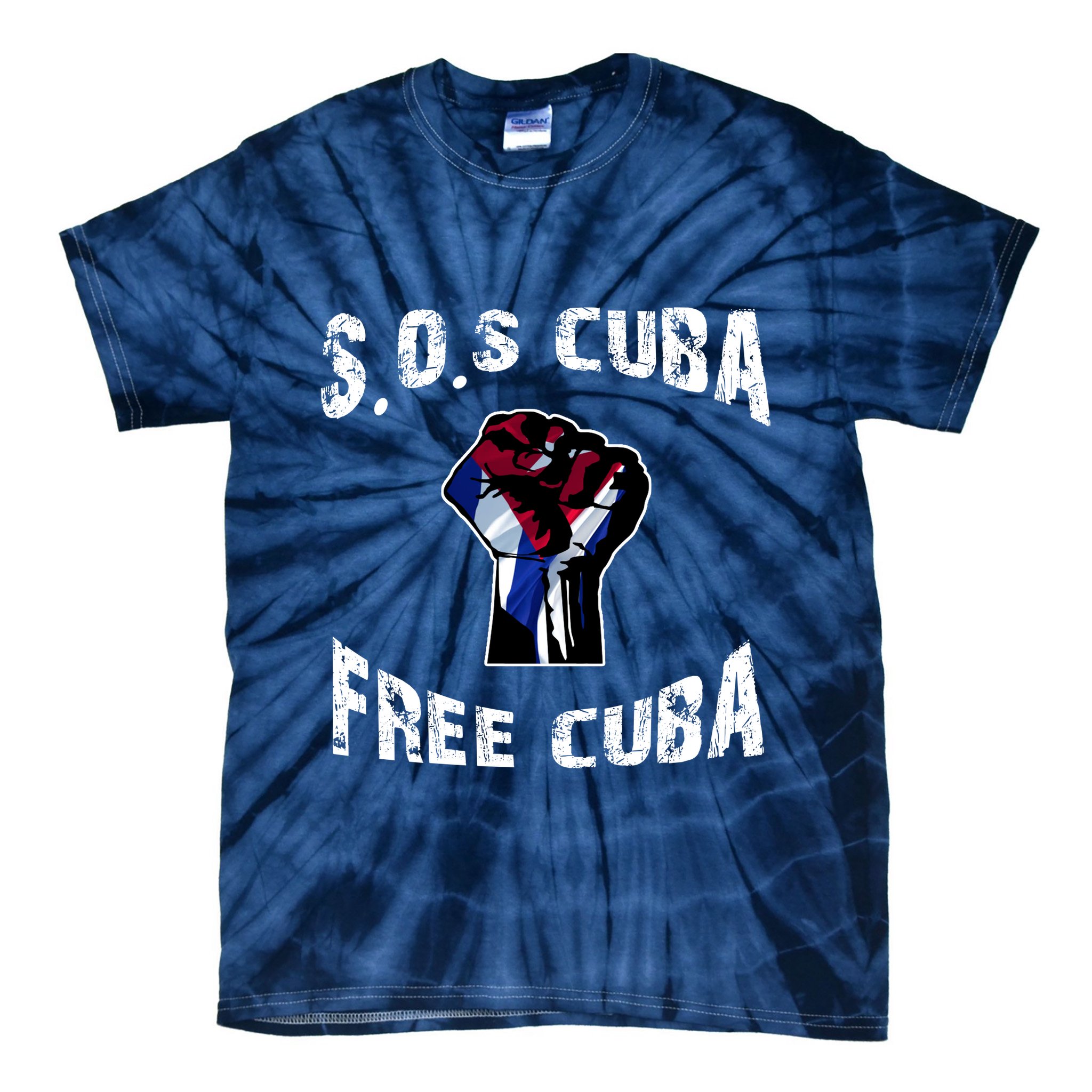 SOS Free Cuba Tie-Dye T-Shirt