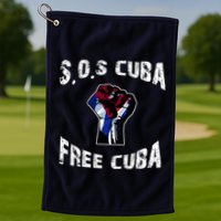 SOS Free Cuba Golf Towel