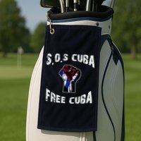 SOS Free Cuba Golf Towel