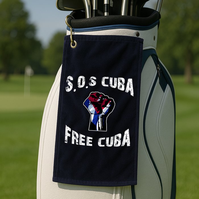 SOS Free Cuba Golf Towel