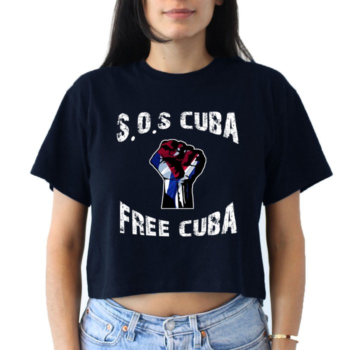 SOS Free Cuba Women's Crop Top Tee