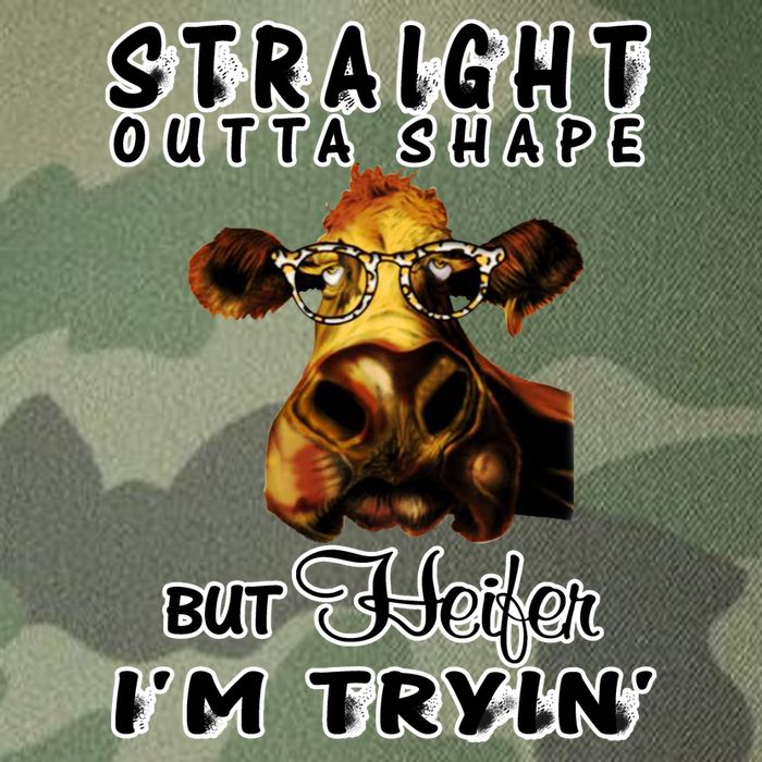 Straight Outta Shape But Heifer I Am Trying Legacy Tie Dye Trucker Hat
