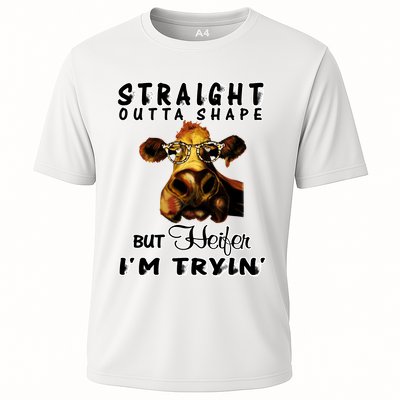 Straight Outta Shape But Heifer I Am Trying Performance Shirt