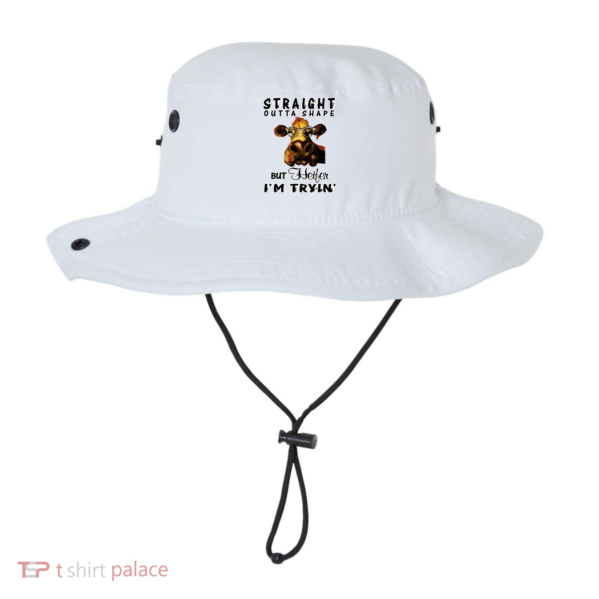 Straight Outta Shape But Heifer I Am Trying Bucket Hat