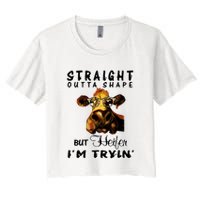 Straight Outta Shape But Heifer I Am Trying Crop Top