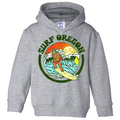 Surf Oregon! Surfing Bigfoot Funny Beach Sasquatch Surfer Shirt Toddler Hoodie