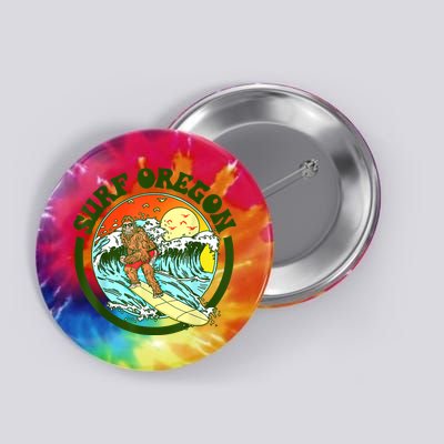 Surf Oregon! Surfing Bigfoot Funny Beach Sasquatch Surfer Shirt Button