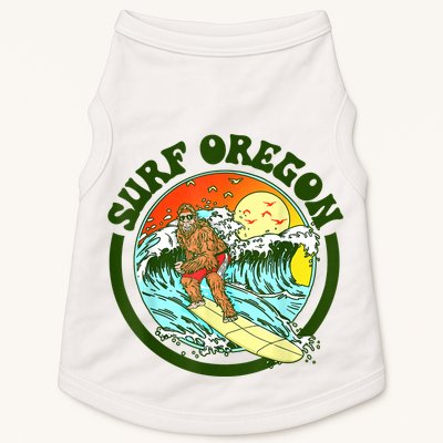 Surf Oregon! Surfing Bigfoot Funny Beach Sasquatch Surfer Shirt Doggie Tank