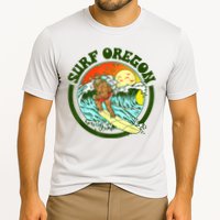 Surf Oregon! Surfing Bigfoot Funny Beach Sasquatch Surfer Shirt Cooling Performance Crew T-Shirt