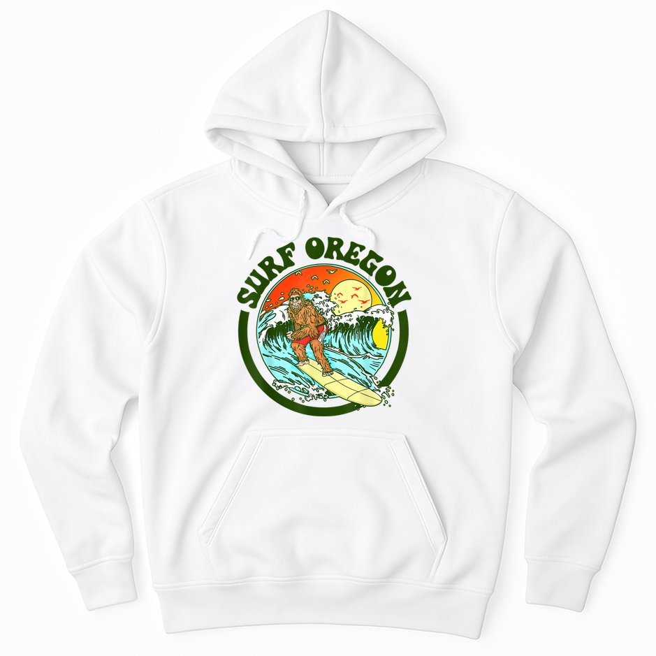 Surf Oregon! Surfing Bigfoot Funny Beach Sasquatch Surfer Shirt Hoodie