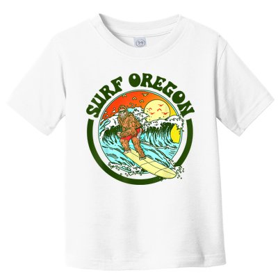Surf Oregon! Surfing Bigfoot Funny Beach Sasquatch Surfer Shirt Toddler T-Shirt