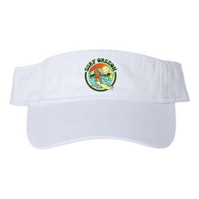 Surf Oregon! Surfing Bigfoot Funny Beach Sasquatch Surfer Shirt Visor